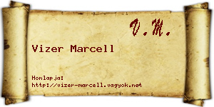 Vizer Marcell névjegykártya